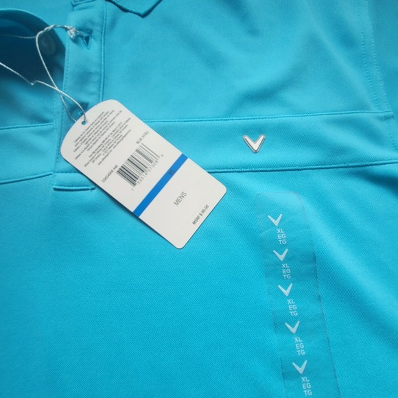 Callaway Opti-Dri Polo Golf Short Sleeve Shirt Size XL Light Blue ***Flawed*** - Picture 2 of 6